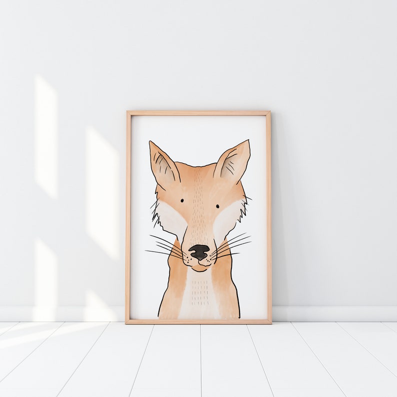Nursery Decor Woodland Forest Animal Nursery Print Set Nursery Wall Art