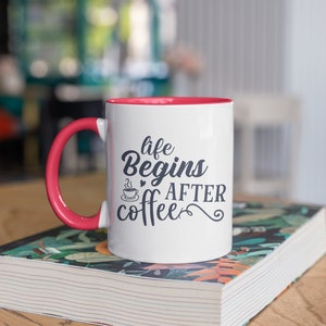 Coffee Addict Mug, Coffee Addict Cup, Coffee Drinker Mug, Caffeine Addict, Coffee Craver, Coffee Humor Mugs, Life Begins After Coffee