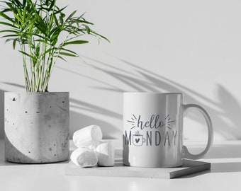 Coffee Addict Mug, Coffee Addict Cup, Coffee Drinker Mug, Caffeine Addict, Coffee Craver, Coffee Humor Mugs, Boss Gift Idea, Hello Monday