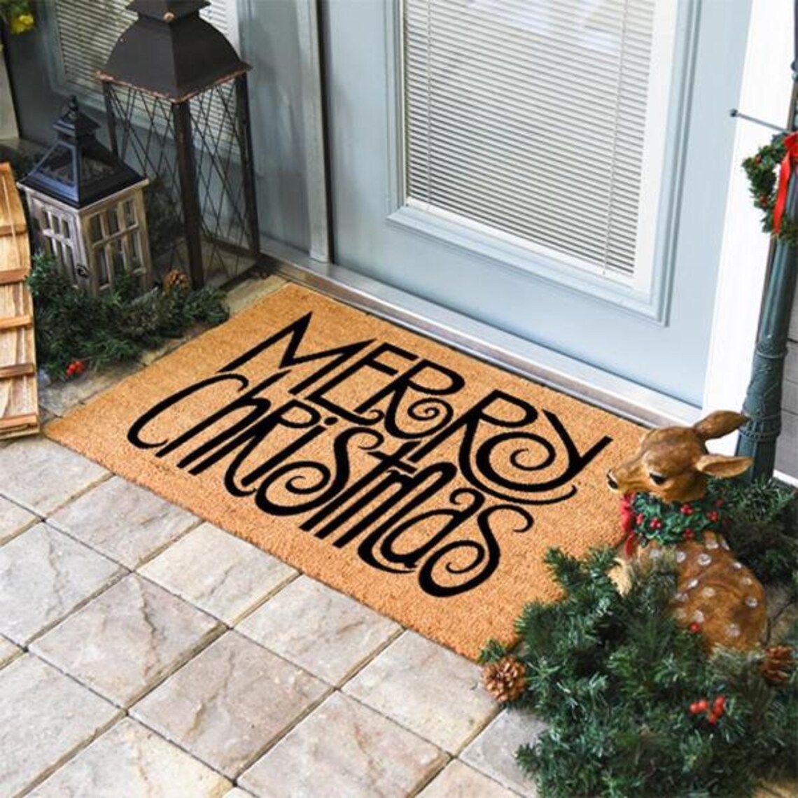Christmas Doormat Merry Christmas Mat Holiday Door Mat Etsy