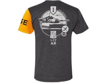 63E Meccanico di carri armati 1-77 AR Maglietta dell'esercito