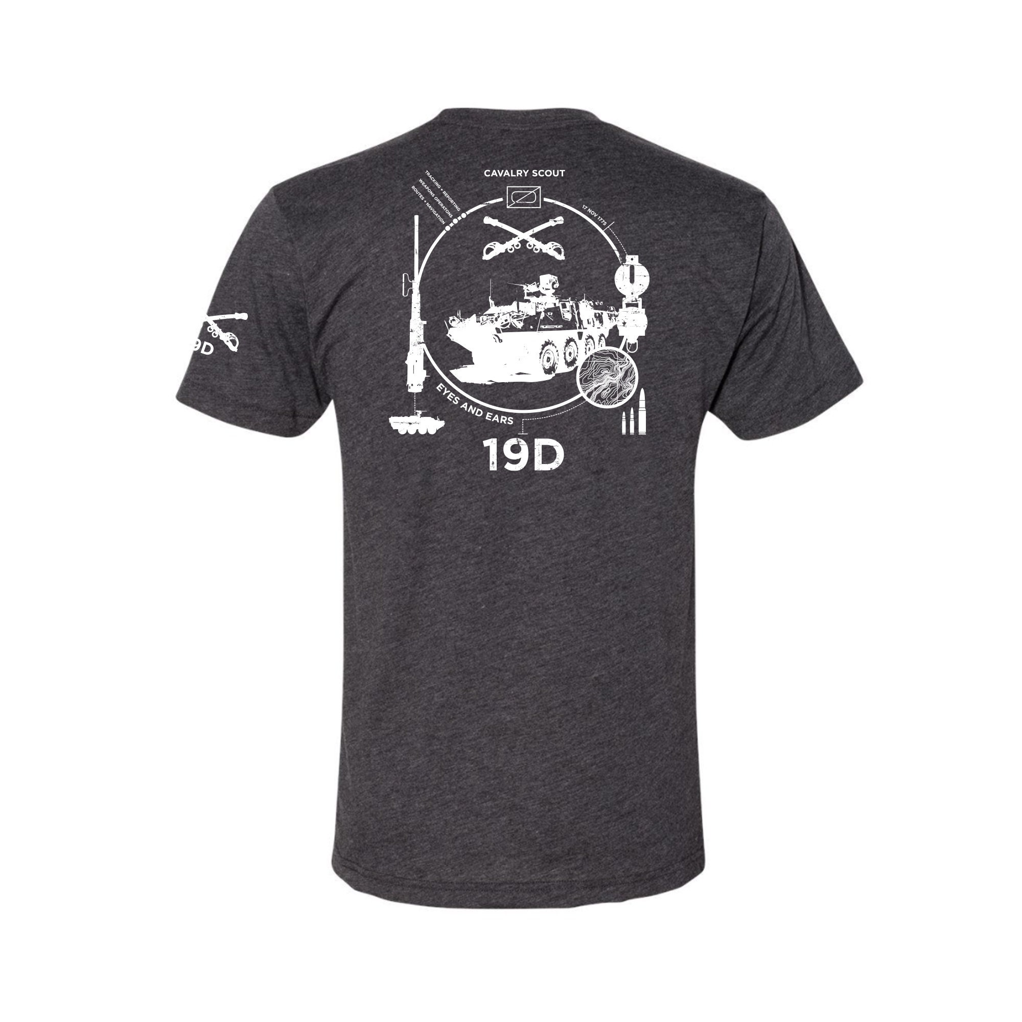 19D Cavalry Scout stryker Army T-shirt 