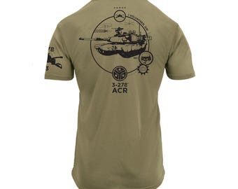 Camisa militar M1 del 3.er Batallón del Regimiento de Caballería Blindada 278