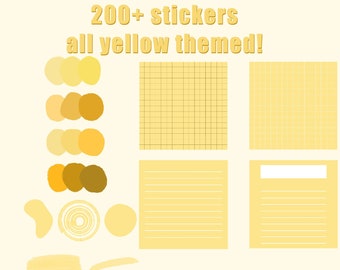 Digital Stickers - Yellow