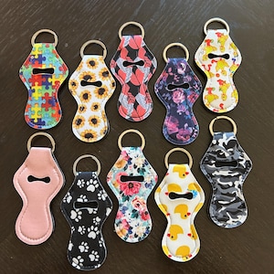 Lip balm/chap stick keyring holders