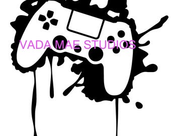 Video game controller SVG digital download file