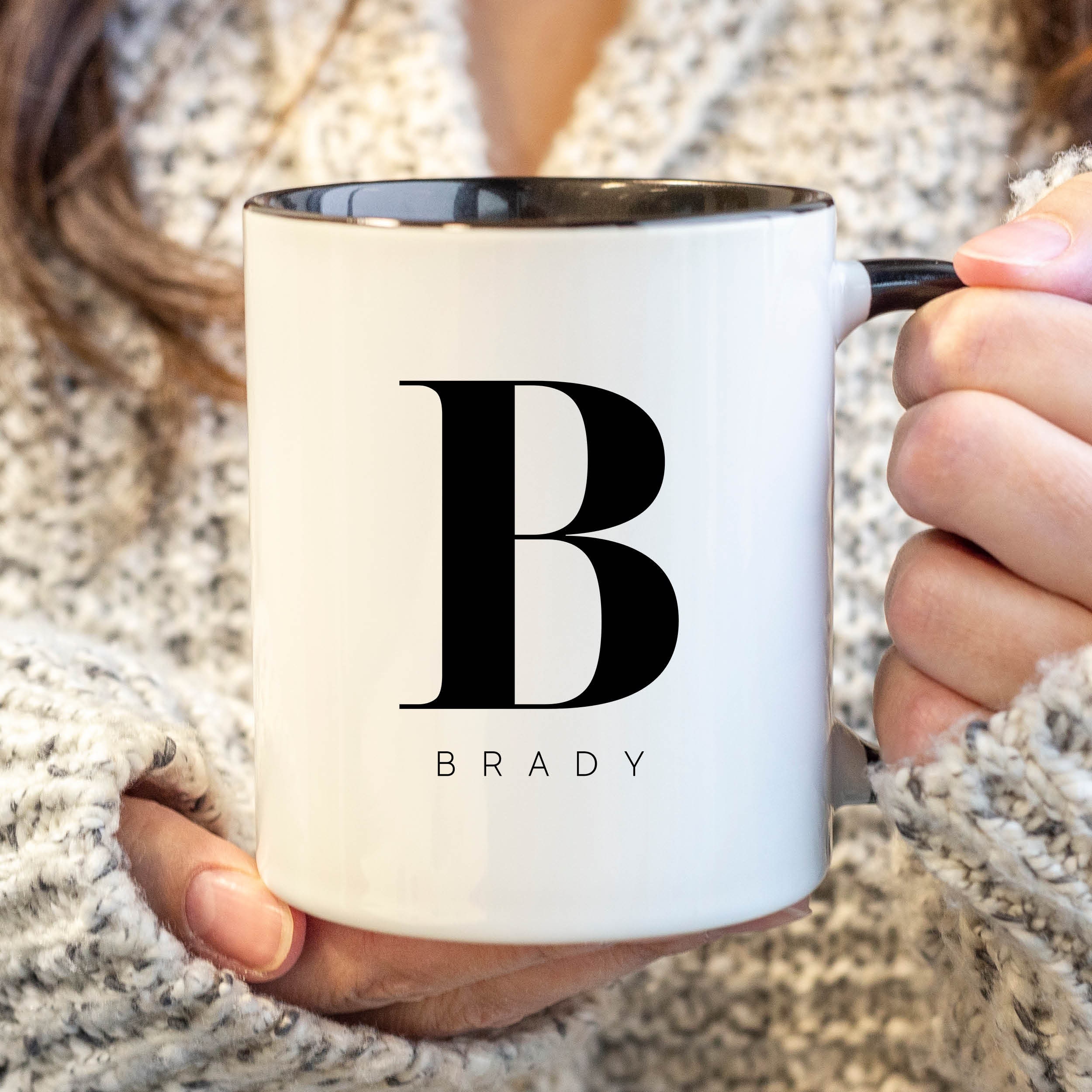 Initial Mug - Letter D - 15oz Ceramic Cup - Brother Gift Mug - Right-H –  LetterLuxe