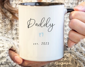 Daddy Est 2024 Mug | Personalized Gift for New Dad for First Baby | Father's Day Gift for First Time Dad Est 2024