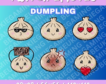 6 emotes Twitch Dumpling - YouTube, Discord, Twitch