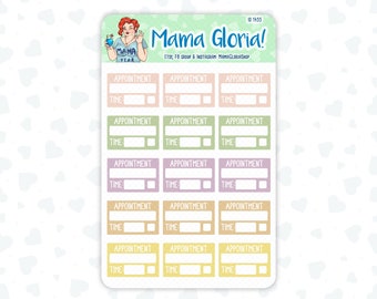 Media caja de citas - Rastreador - Pegatinas para planificadores