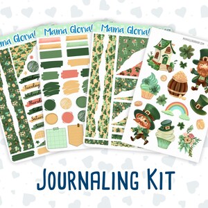 Kit 0208 - Shamrock Lane - Kit di journaling - Marzo - Per planner - quaderno - diario