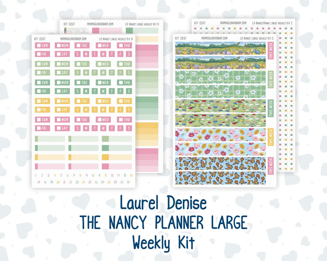 Kit 0267 - Laurel Denise the Nancy Planner Large - Weekly Kit - May ...