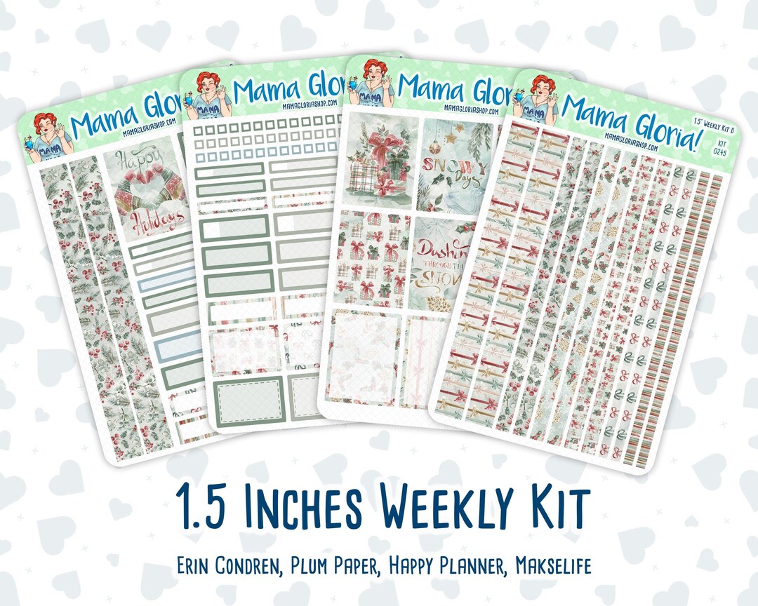 Kit 0245 - 1.5" Wide Column - Weekly Kit - December - Vintage Christmas ...