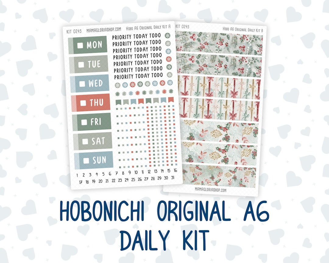 Kit 0245 - A6 Hobonichi Original - Daily Kit - December - Vintage ...