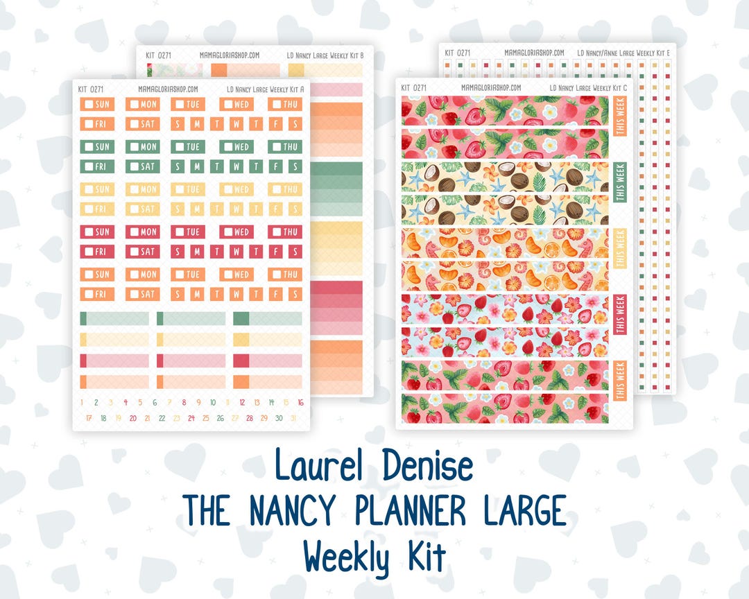 Kit 0271 - Laurel Denise the Nancy Planner Large - Weekly Kit - June ...