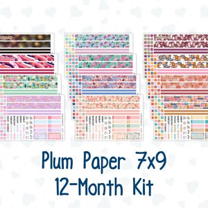 7x9 - 12ヶ月キット - プラムペーパープランナー用
