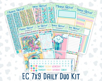 Kit 0154 7x9 Daily Duo - Unicorn Magic - March- Spring- Planner
