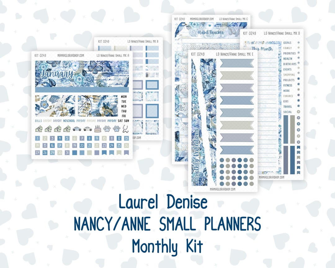 Kit 0249 - Laurel Denise Nancy/anne Small - Monthly Kit - January - Icy ...