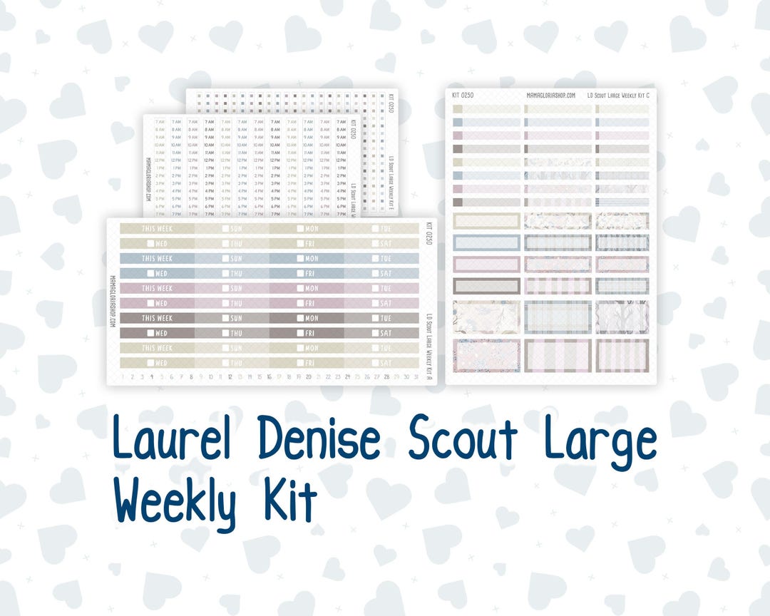 Kit 0250 - Laurel Denise the Scout Planner Large - Weekly Kit - Quiet ...