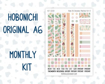 Kit 0259 - A6 Hobonichi Original - Månadspaket - Mars - Vårträdgårdssysslor