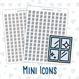 Lavage de vitres - Sticker vitre scintillant - Doodle