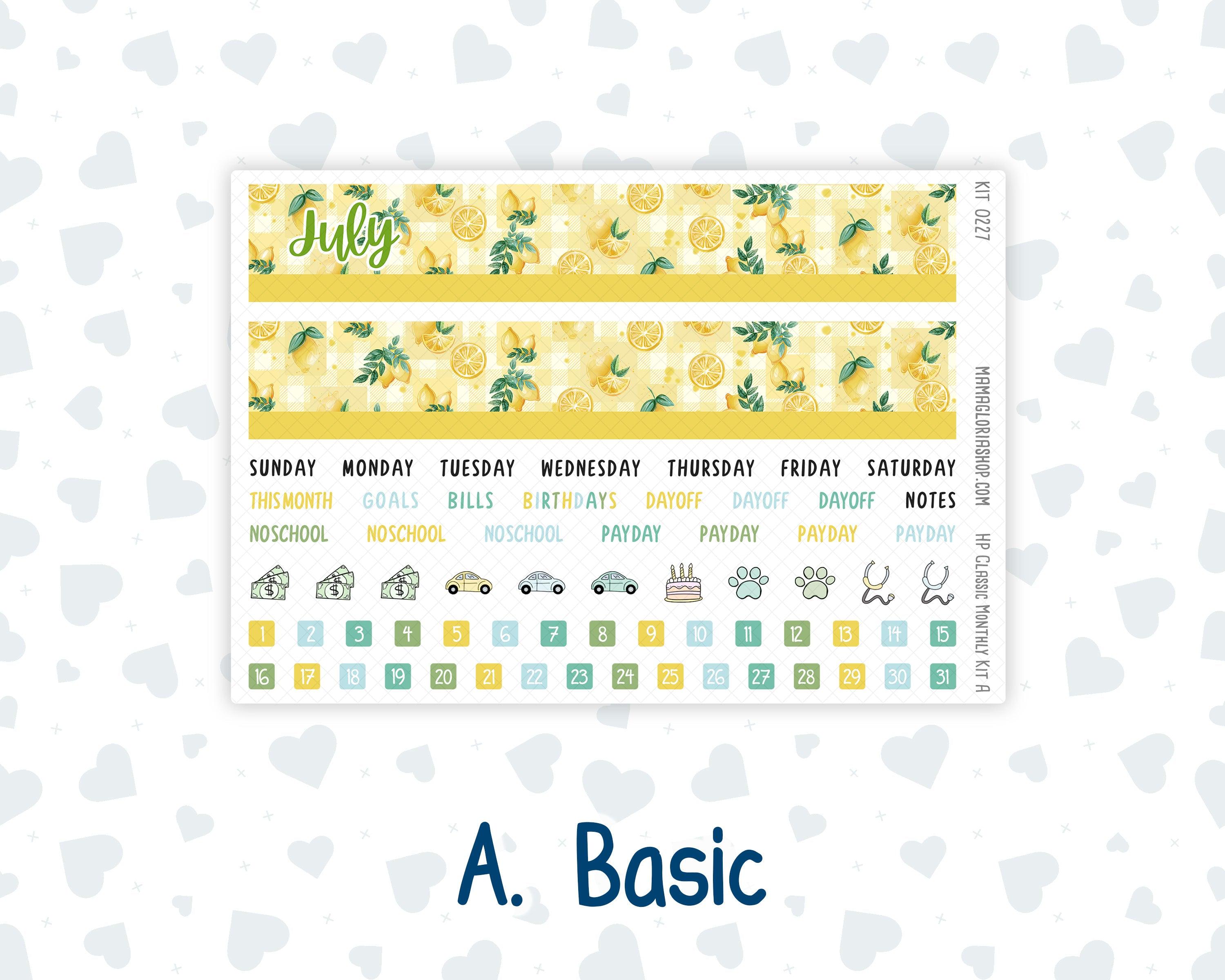 Kit 0227 - HP Classic - Monthly Kit - July - Lemon Grove - for