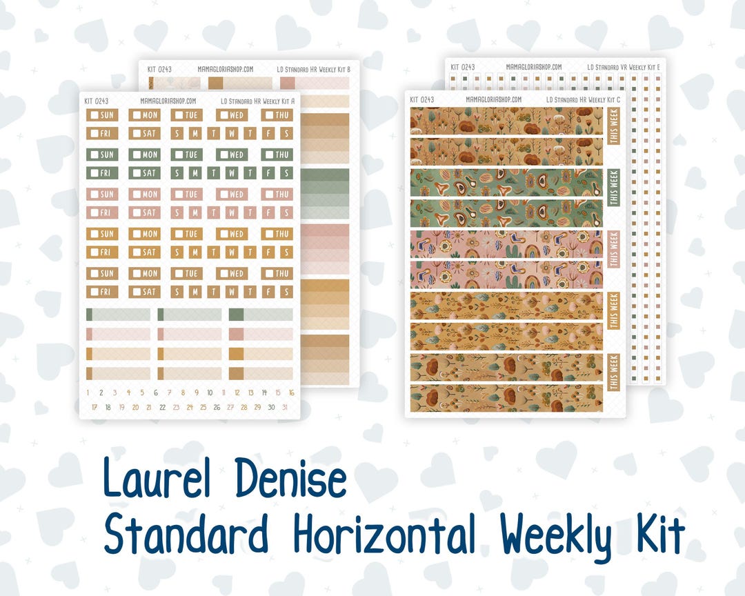 Kit 0243 - Laurel Denise Large the Nancy Planner - Horizontal - Weekly ...