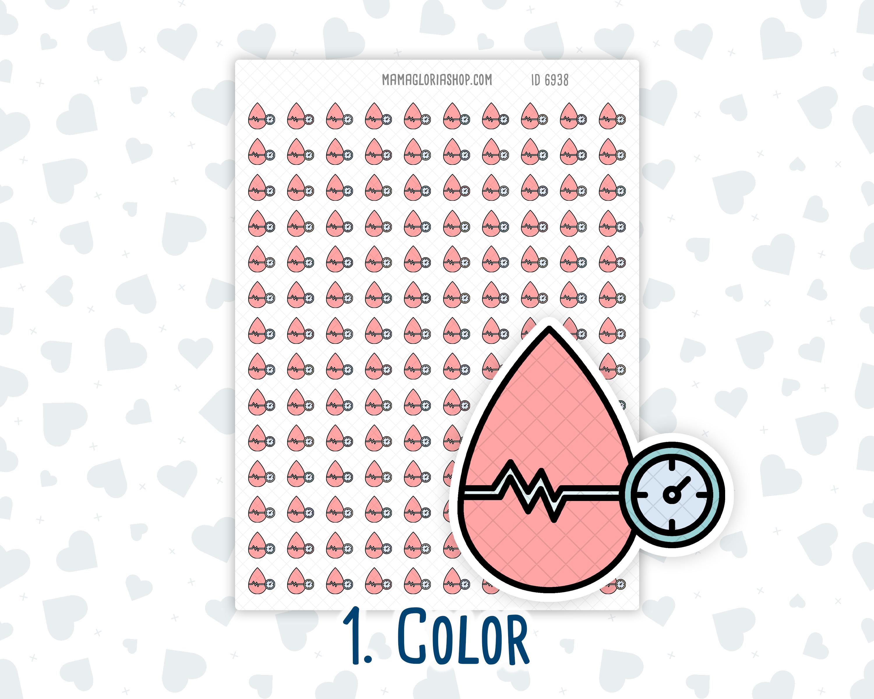 Blood Pressure - Health Check - Doodle Icon-sticker - Etsy