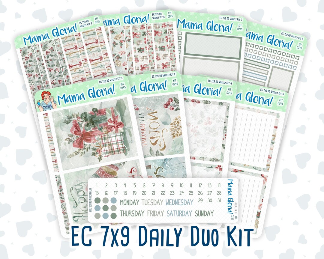Kit 0245 - 7x9 - Daily Duo - Weekly Kit - December - Vintage Christmas ...
