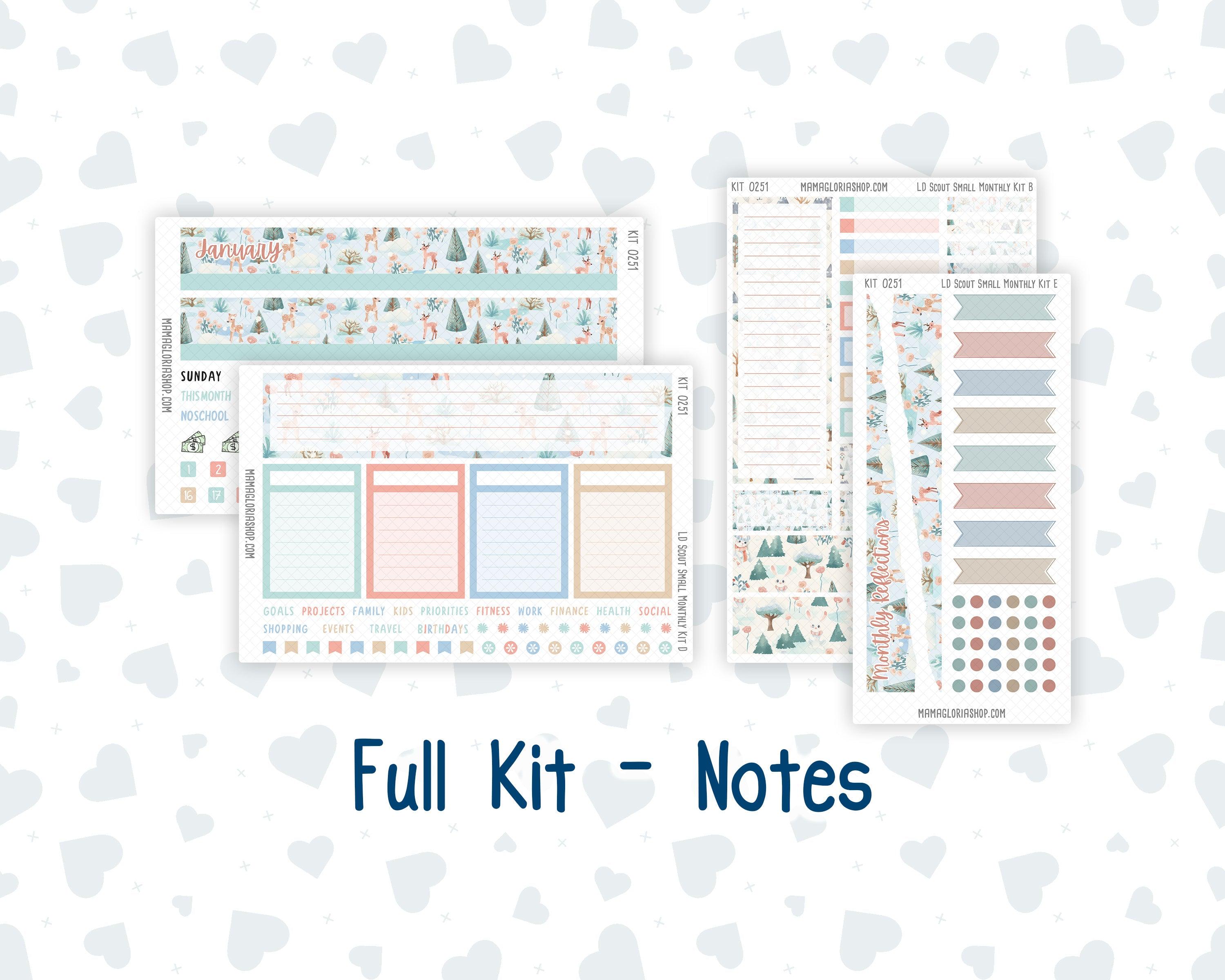 Kit 0251 - Laurel Denise the Scout Planner Small - Monthly Kit ...