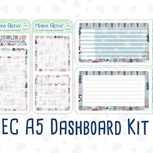 Kit 0198- A5 - Holiday Village - december - pagina's kerstnotities - dashboardkit - pagina productiviteit