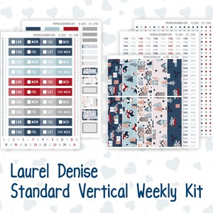 Kit 0198 Laurel Denise - Taille standard - Hebdomadaire - Disposition verticale - Village de vacances - Décembre- Noël