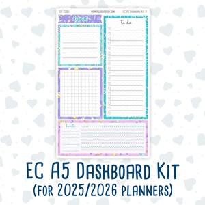 Kit 0230- A5 - EC Notes Pages - August - School Daze - Dashboard Kit | Productivity Page