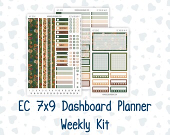 Kit 0242 - Agenda hebdomadaire pour tableau de bord - Erin Condren - Cottage Autumn - Novembre