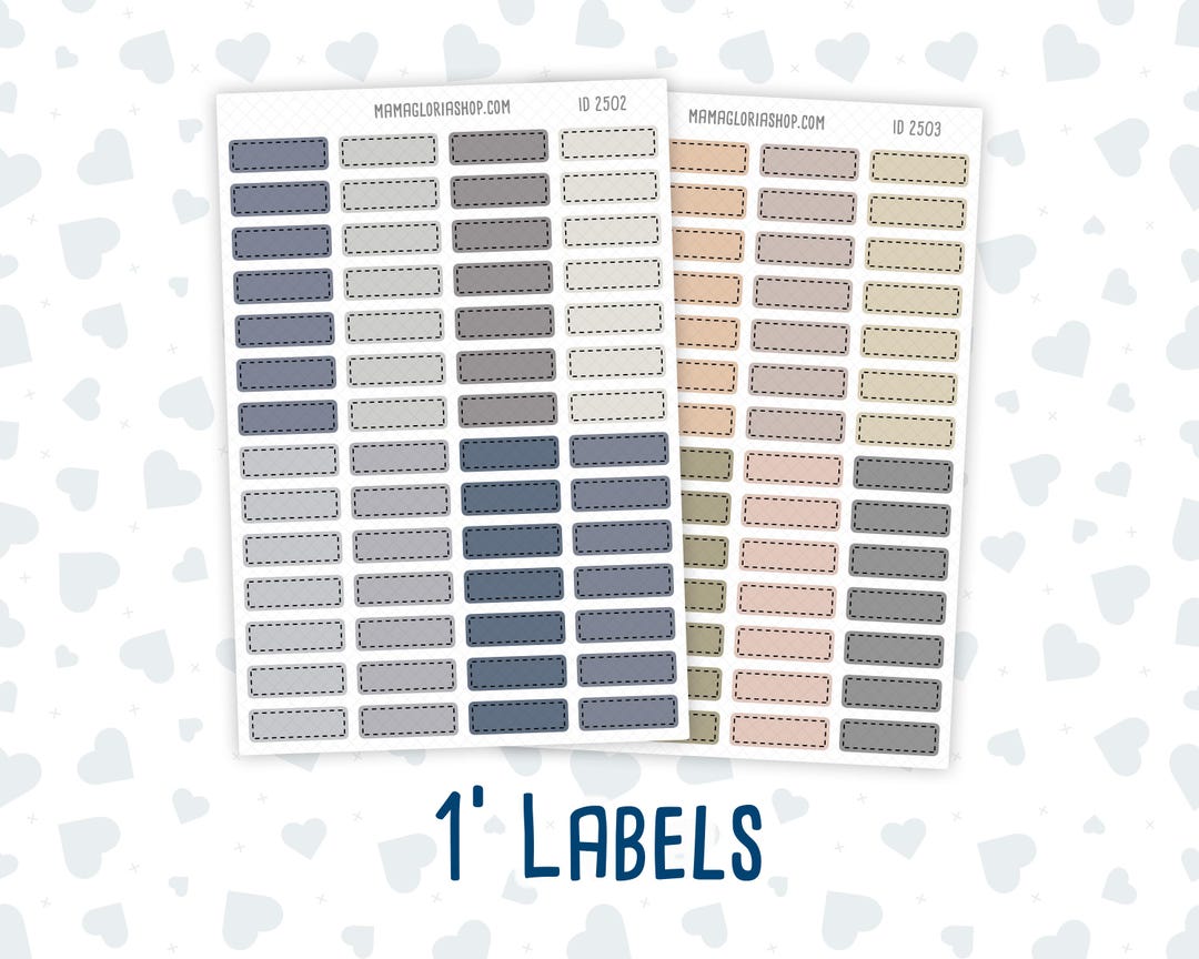 Wild Sage & Muted Slate 1 Inch Labels Sticker Sheet | Functional ...