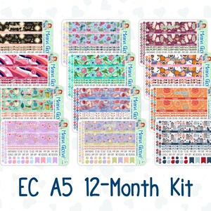 Kit de 12 meses EC A5 - 2025 - Para planificadores Erin Condren