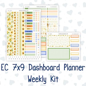 Kit 0229- Weekly Dashboard Planner - Erin Condren - August - Golden Faces