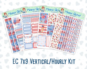 Kit 0173 - 7x9 - Patriotic Party - July- Summer- Weekly Kit For Planners