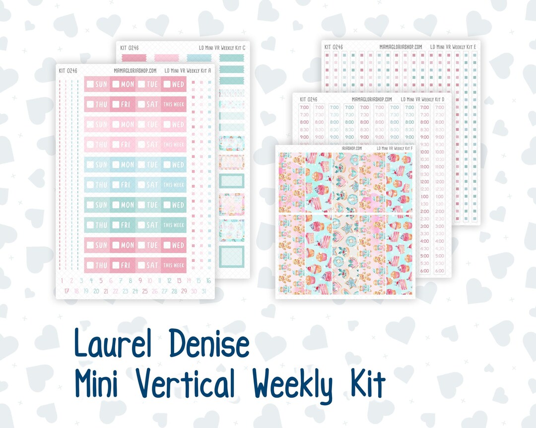 Kit 0246 - Laurel Denise Small the Anne Planner - Vertical - Weekly Kit ...