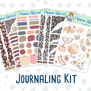 Kit 0194 - Sogni floreali - Kit di journaling - Per planner - quaderno - diario - autunno - novembre