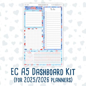 Kit 0224 - A5 - EC Notes Pages - July - Patriotic Parade - Dashboard Kit | Productivity Page