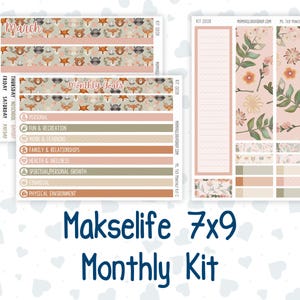 Kit 0209- 7x9 MakseLife - Monthly - Forest Friends - March