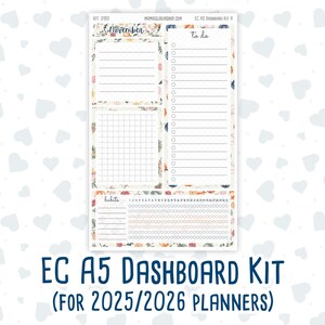 Kit 0193 - A5 - EC Notes Pages - November - Harvest Blooms - Dashboard Kit | Productivity Page