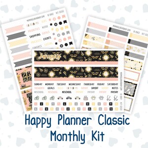 HP - maandelijks - Kit 0200 - Golden Hour - januari - nieuwjaar - voor de klassieke Happy Planner