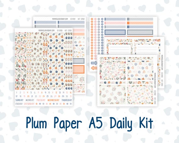 123456様 Kit 0193 A5 Plum Paper Daily - Harvest Blooms - November