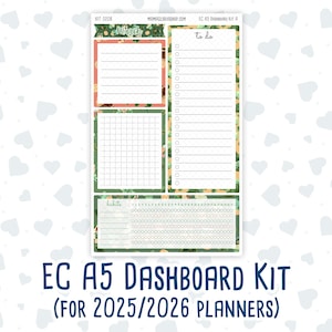 Kit 0208 - A5 - EC Notes Pages - March - Shamrock Lane - Dashboard Kit | Productivity Page