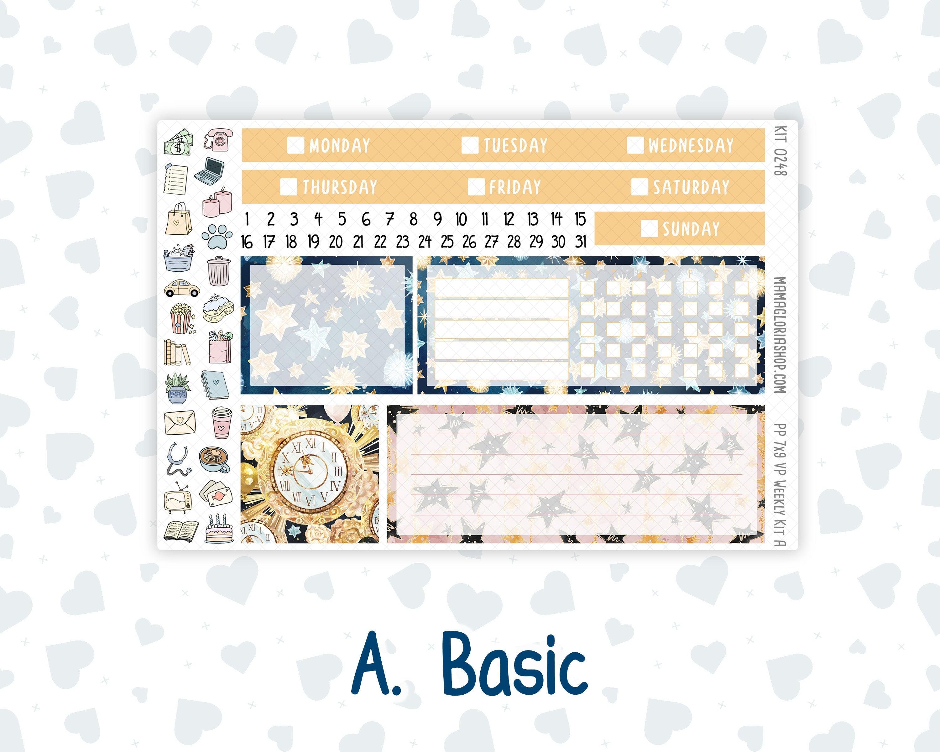 Kit 0248 - 7x9 - Vertical Priorities - Plum Paper - Weekly Kit ...