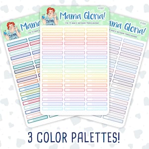 Half uur label - doos - afspraken - stickers voor planner