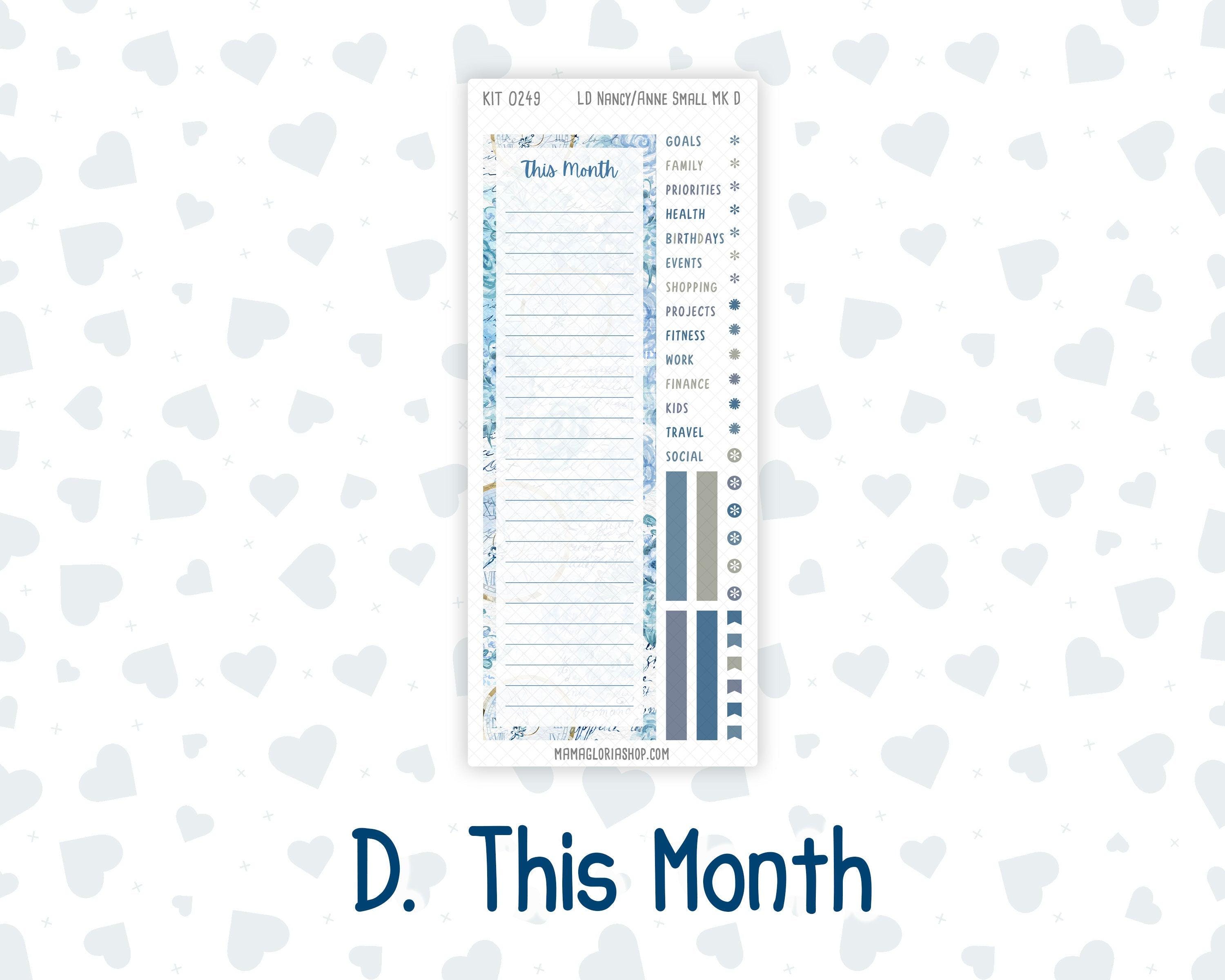 Kit 0249 - Laurel Denise Nancy/anne Small - Monthly Kit - January - Icy ...