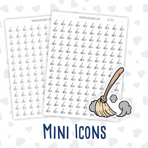 Balayage - Nettoyage - Tâches ménagères - Doodle Icon-Sticker
